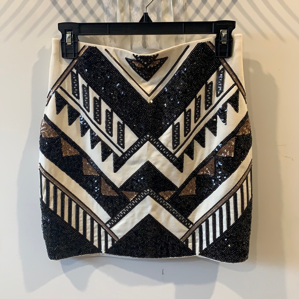 Express sequin mini skirt